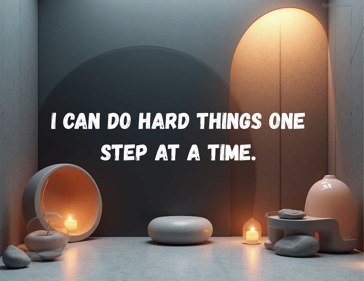 I take one step at a time