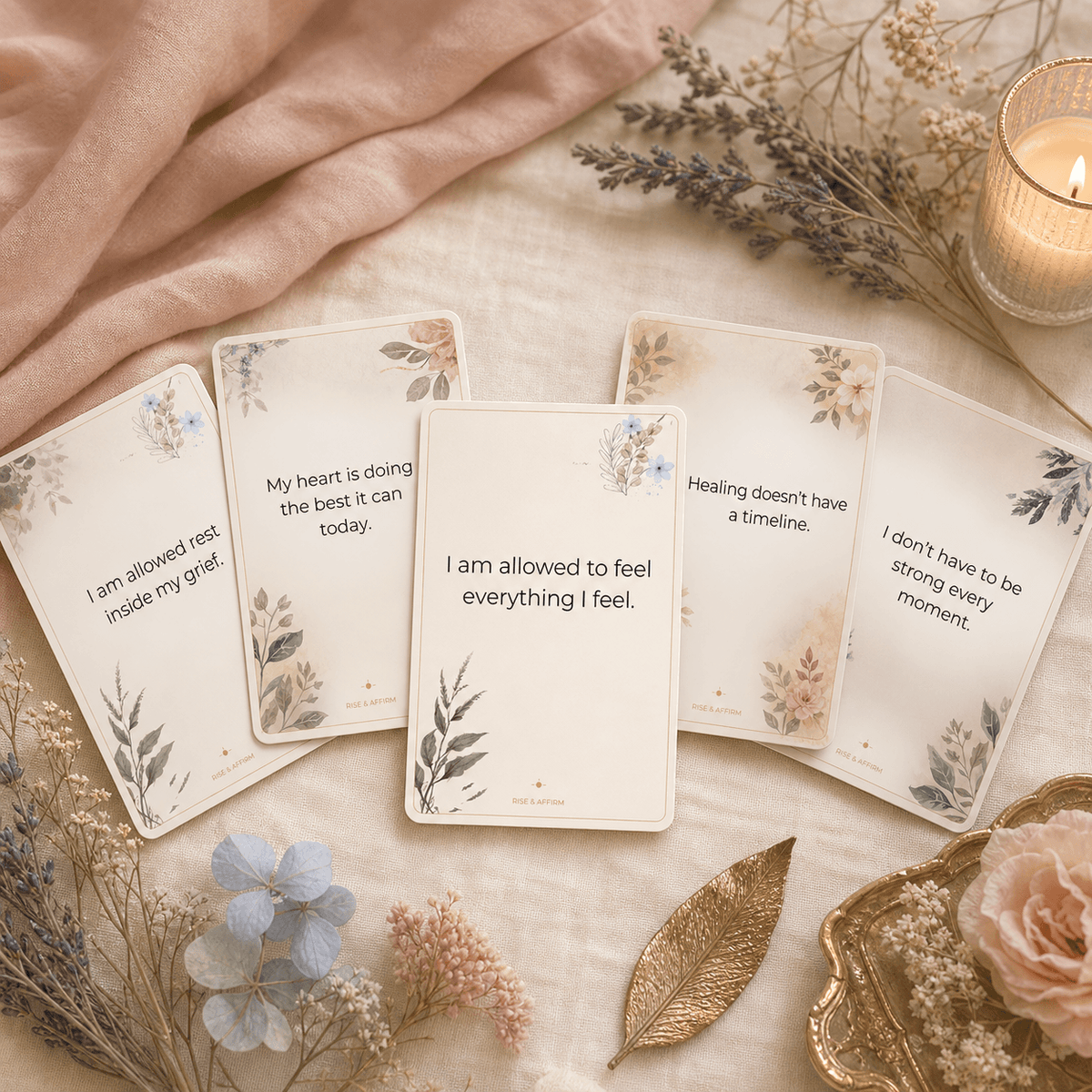 Grief Healing Affirmation Cards Comfort, Strength & Emotional Healing