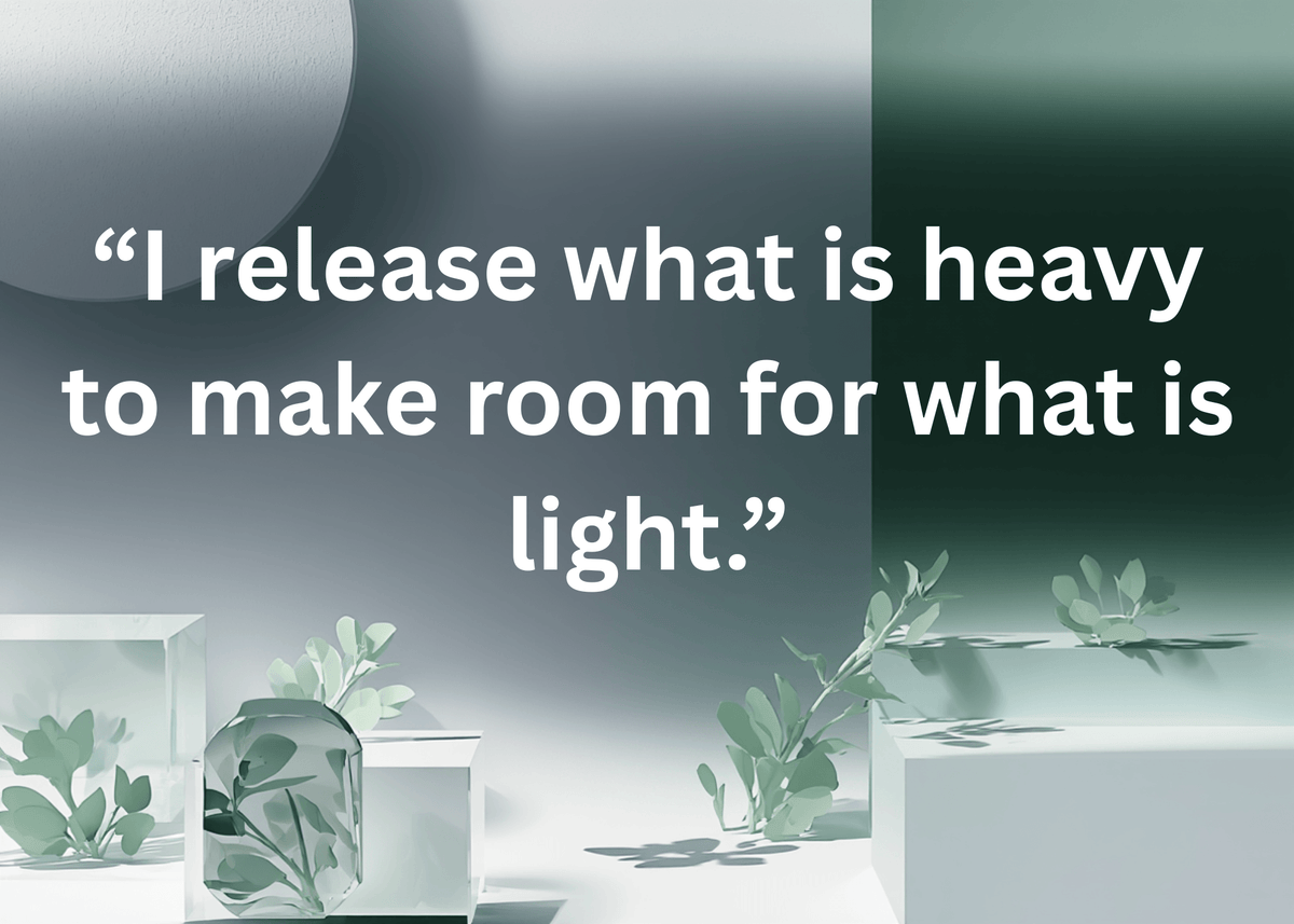 Release What Is Heavy Affirmation Card 